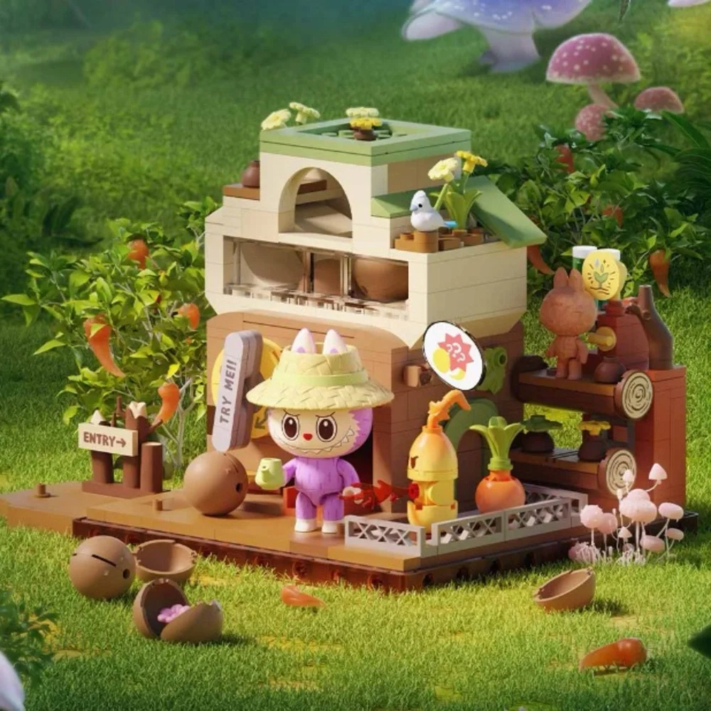 MAGICAL PLANTS - Pop Mart THE MONSTERS Labubu Forest Secret Base Pop Blocks Set